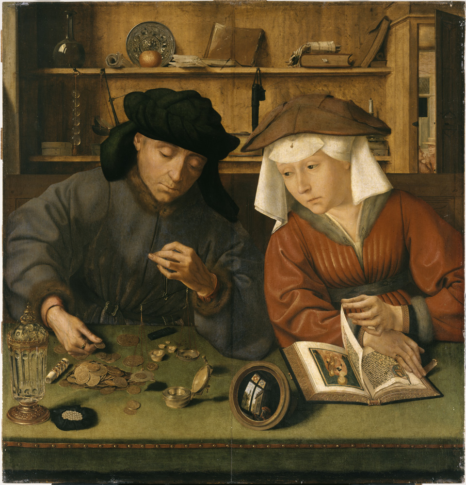 Le Prêteur et sa femme Quentin Metsys (1465/66-1530) © Musée du Louvre, Dist. RMN-Grand Palais / Gérard Blot