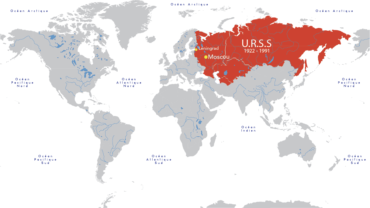 Géolocalisation de l'URSS (1922-1991)